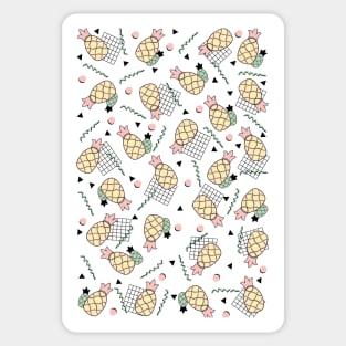 Memphis Pineapple Poster Sticker